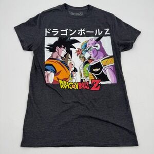 Dragon‎ Ball Z Graphic T-Shirt Goku Vegeta Anime Manga Gray Small